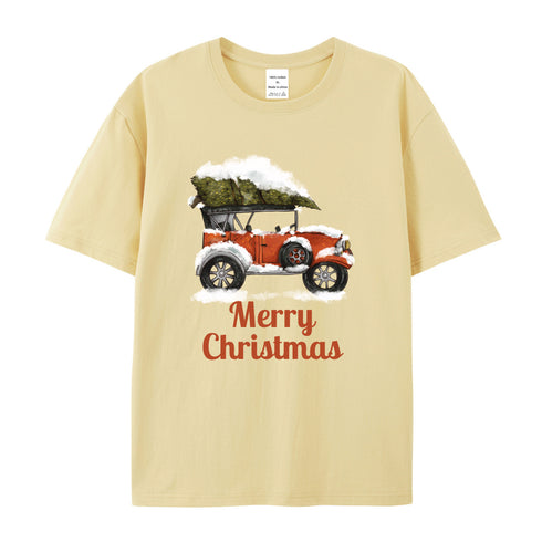 Unisex Christmas Theme Cotton T-Shirt